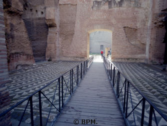 Ceci est une photo des mosaïques des Thermes de Caracalla. (Rome).