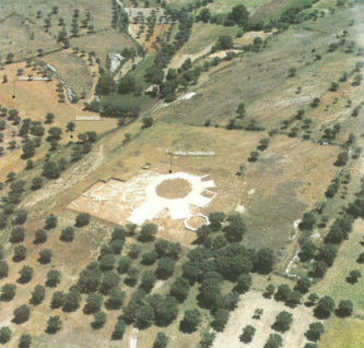 Ceci est une vue aérienne de la villa romaine de Rabaçal (Portugal). Ceci est une vue aérienne de la villa romaine de Rabaçal (Portugal).