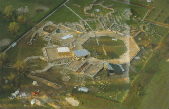 Ceci est une vue aérienne de la partie résidentielle de la villa romaine de Rabaçal (Portugal). Ceci est une vue aérienne de la partie résidentielle de la villa romaine de Rabaçal (Portugal).