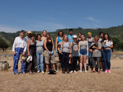 Ceci est une photo de groupe à la villa romaine de Rabaçal.