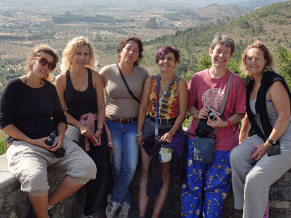 Ceci est une photo de groupe sur les hauteurs de la villa romaine de Rabaçal.